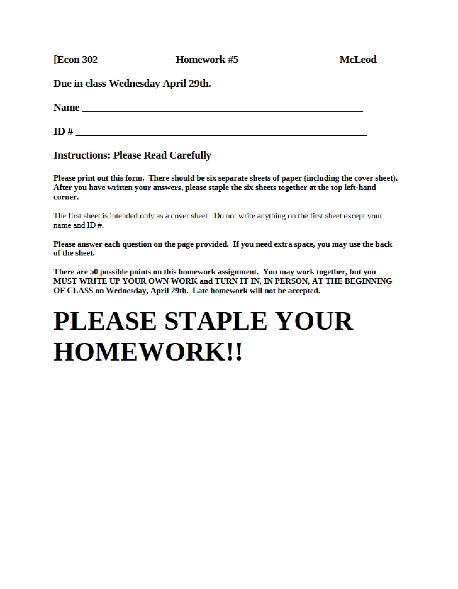 Homework Assignment 5