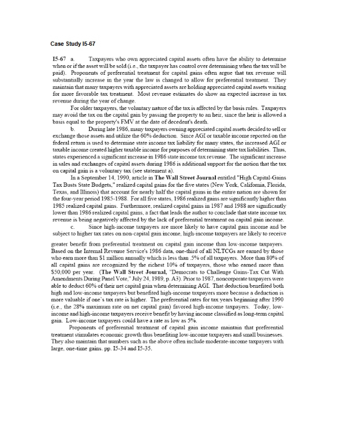 Case Study on Taxation