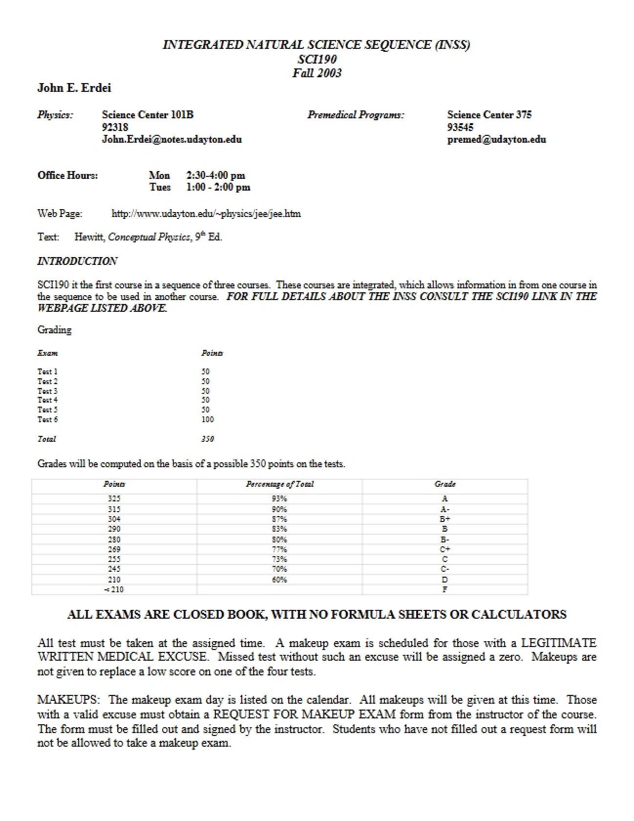 INSS Program Overview
