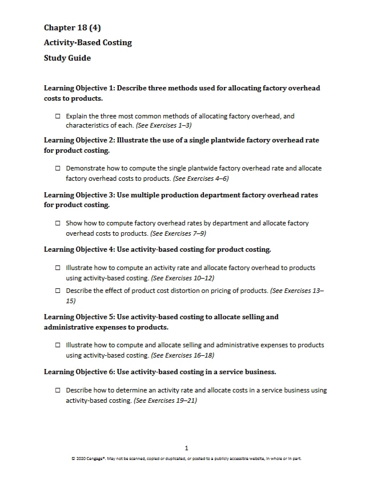 Activity-Based Costing Principles
