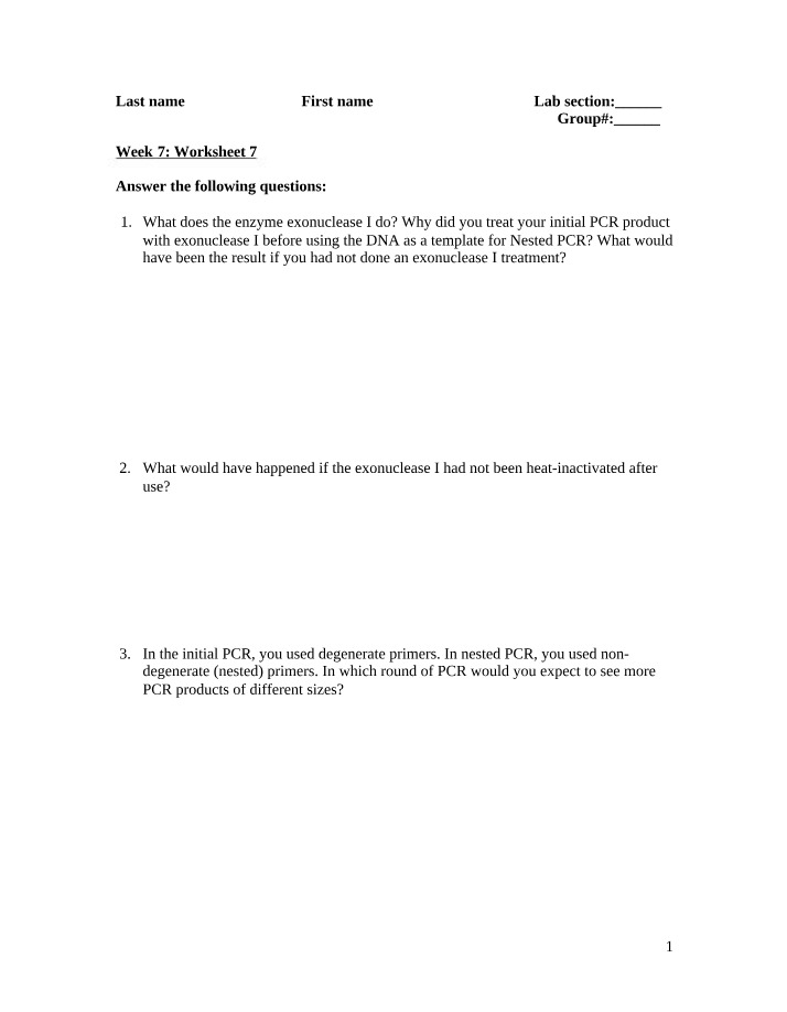 Worksheet 7 - Week 7