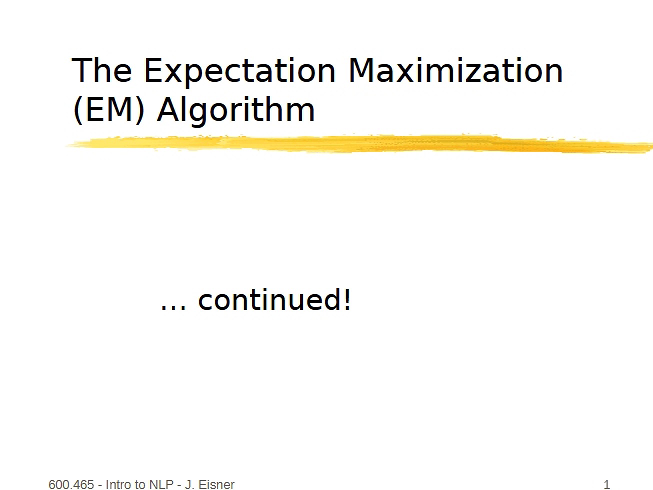 Expectation Maximization (EM) Algorithm Overview