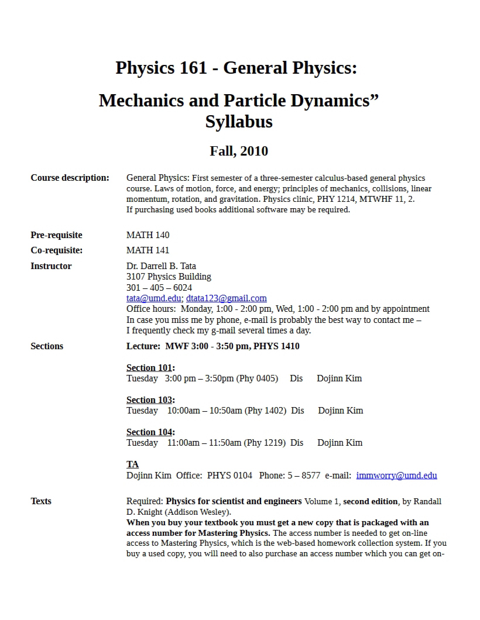 Course Schedule