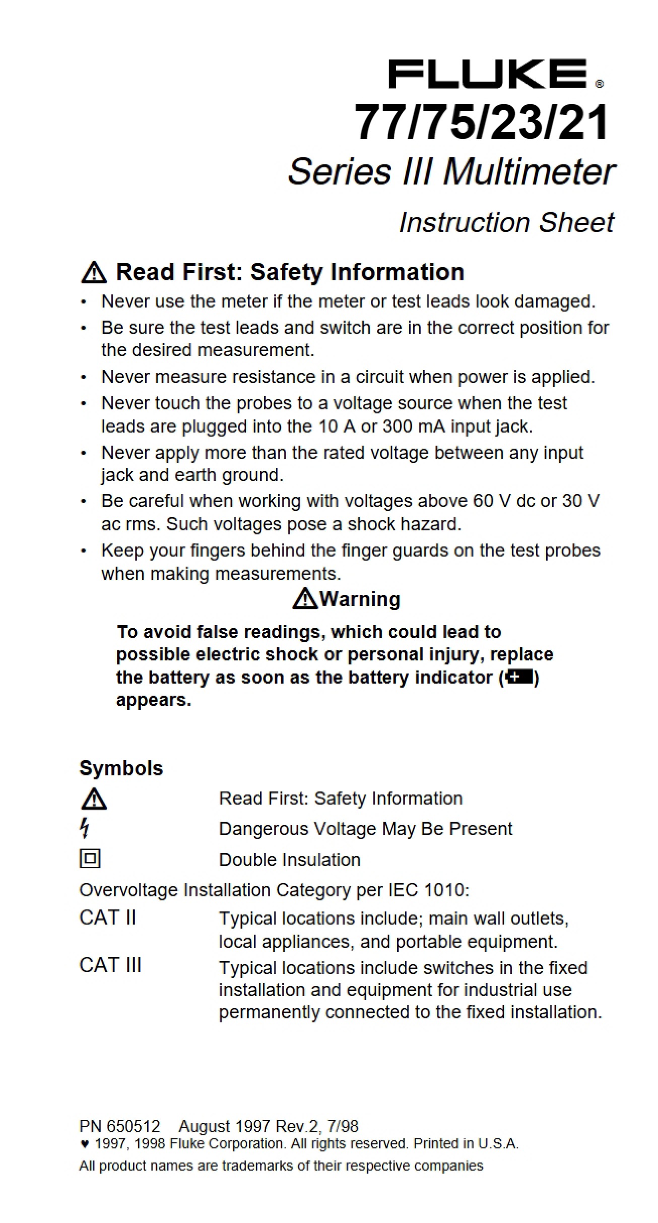 Series III Multimeter