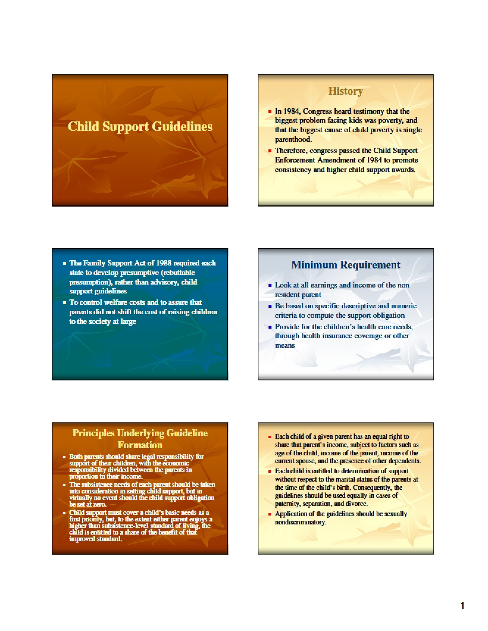 Guidelines for Supporting Children