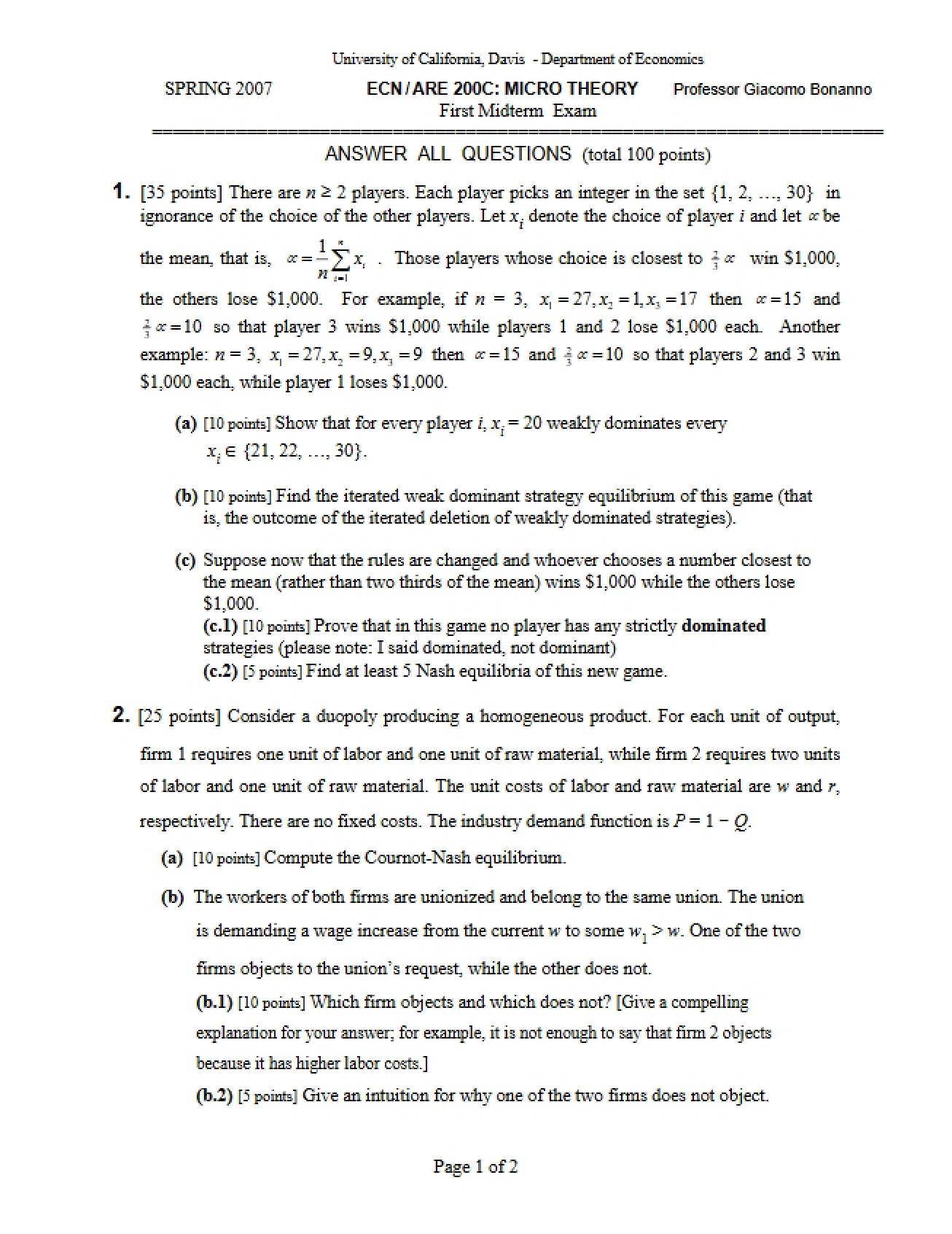 Midterm Examination