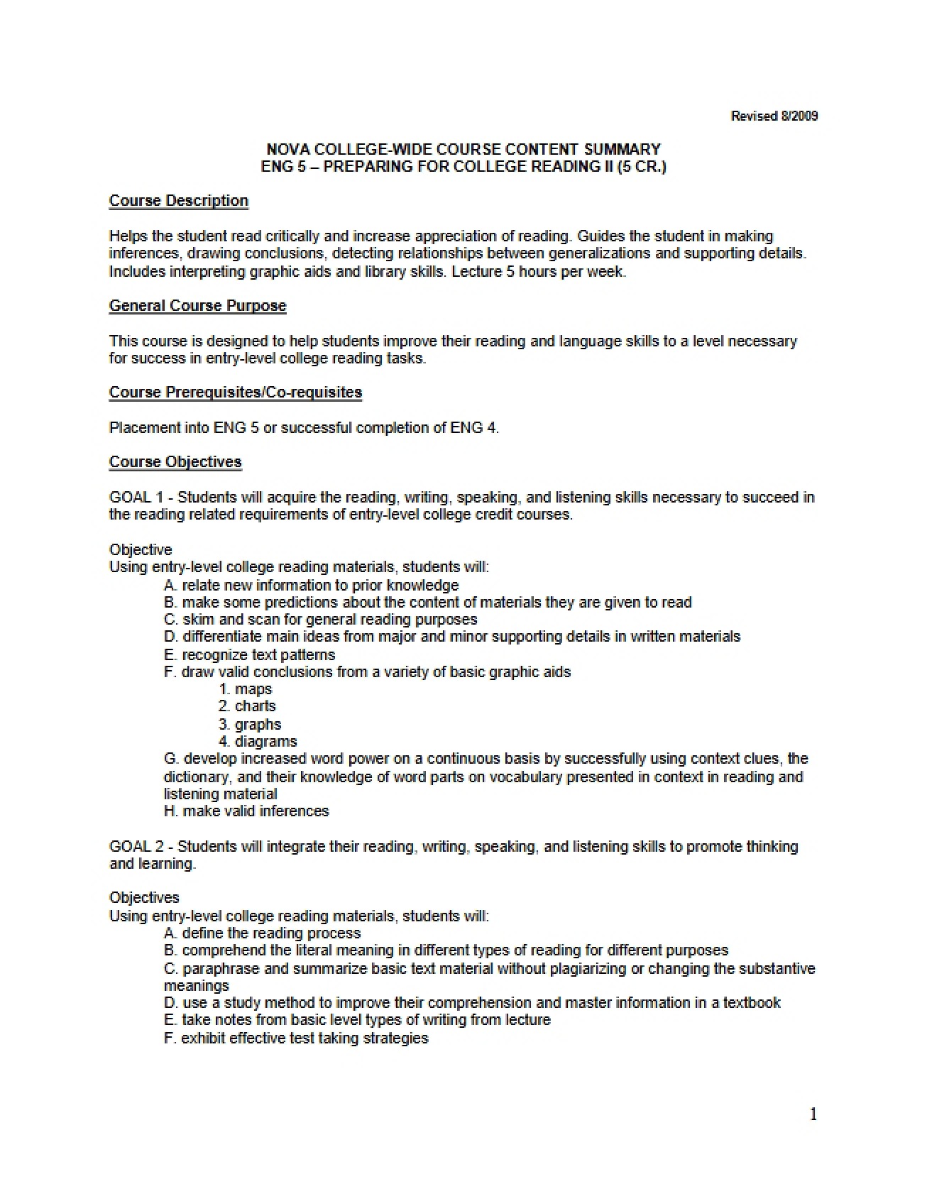 Reading Prep II Materials