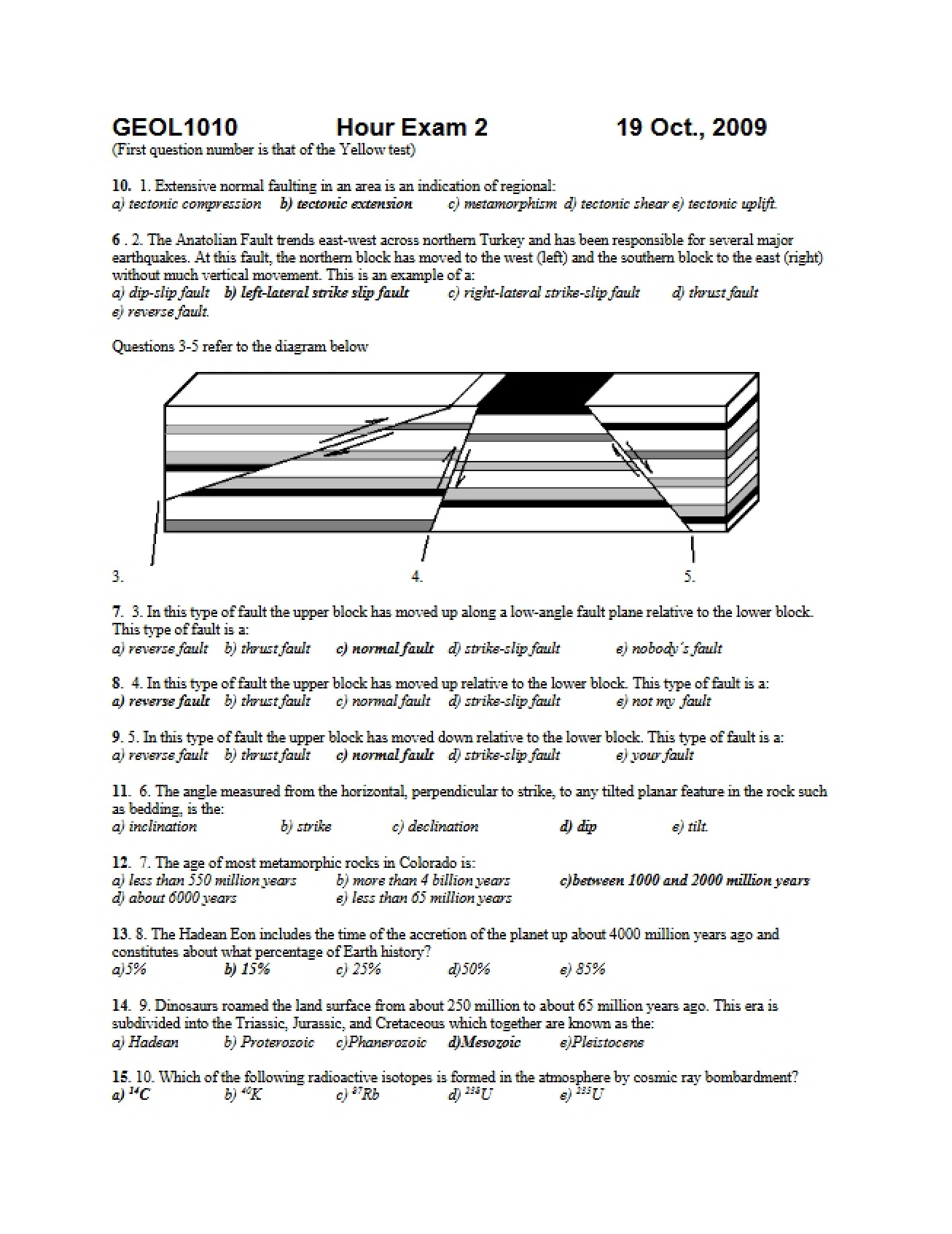 Examination Two (Second Instance)
