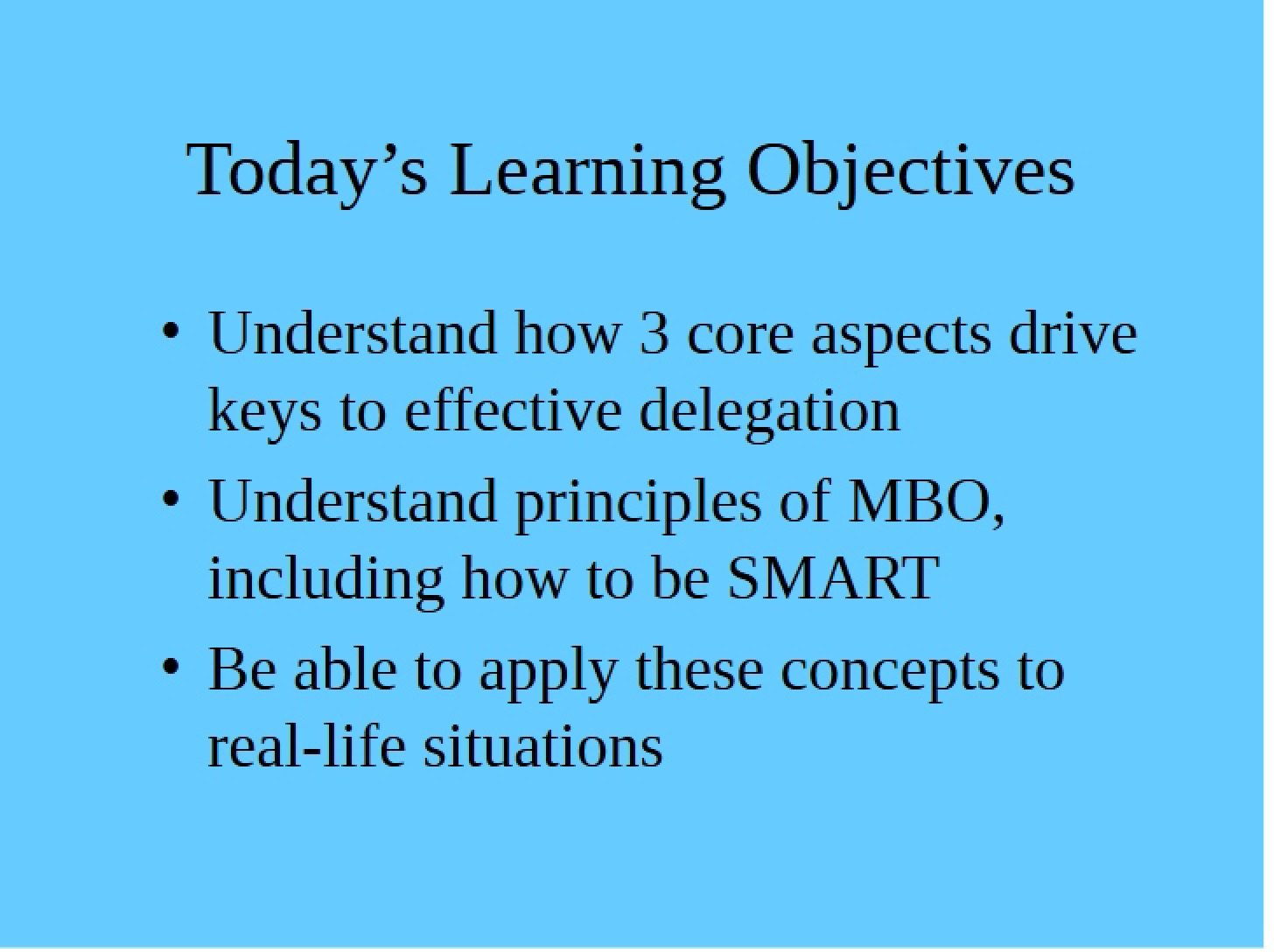 Delegation Principles