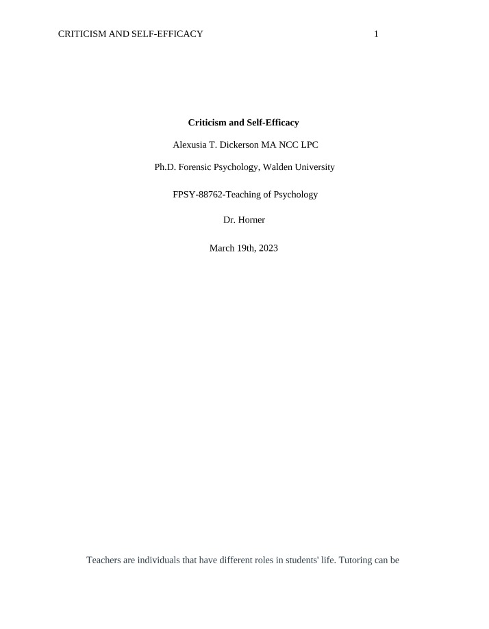 Improving Student Self-Efficacy - Strategies for Teachers