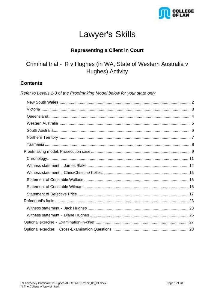 Advocacy for Representing Clients in Criminal Trials - R