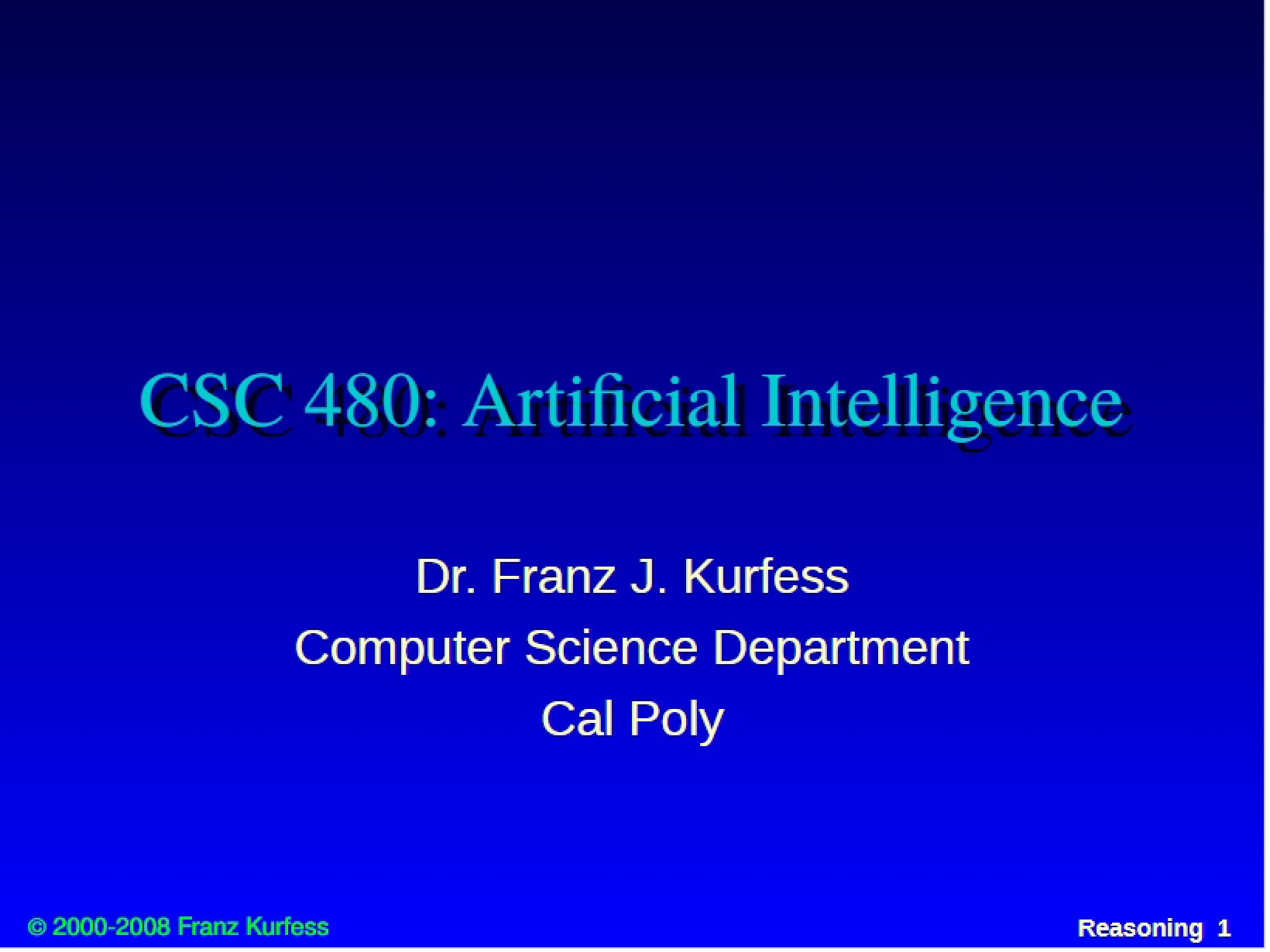 AI Lecture Notes