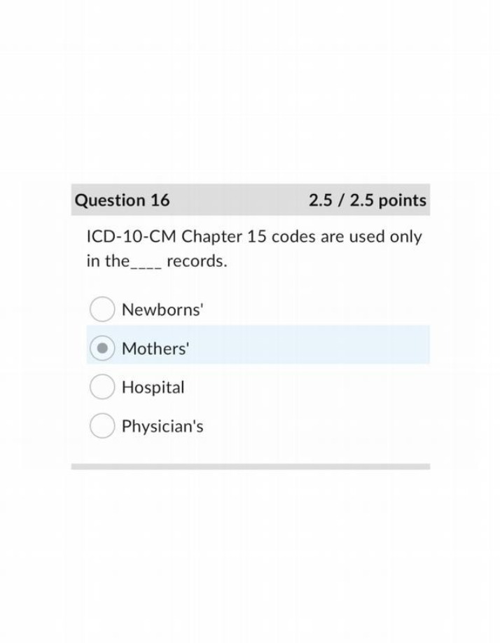 Chapter 15 ICD-10-CM Coding Question