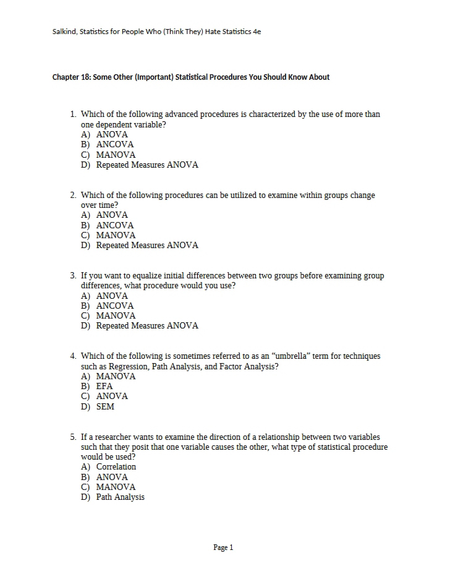 Statistical Software Sampler (Chapter 19)