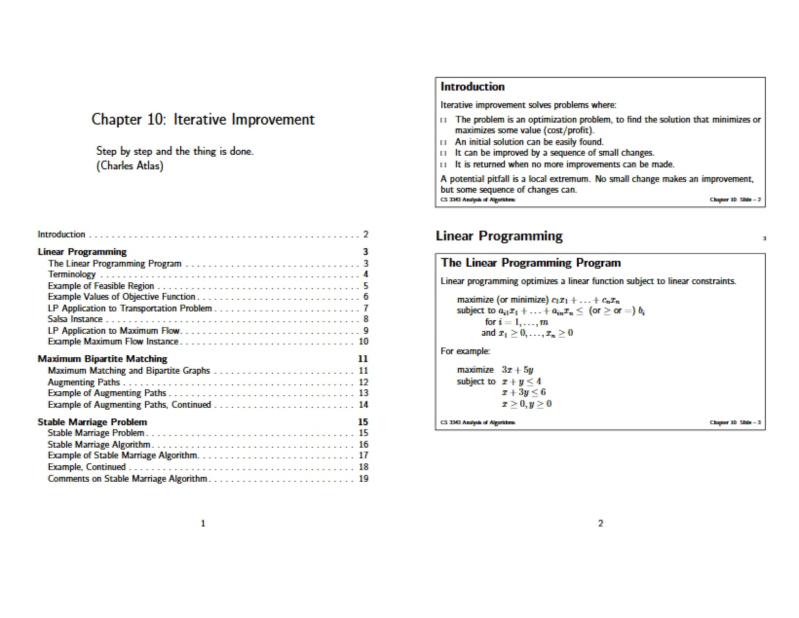 Improvement via Iteration