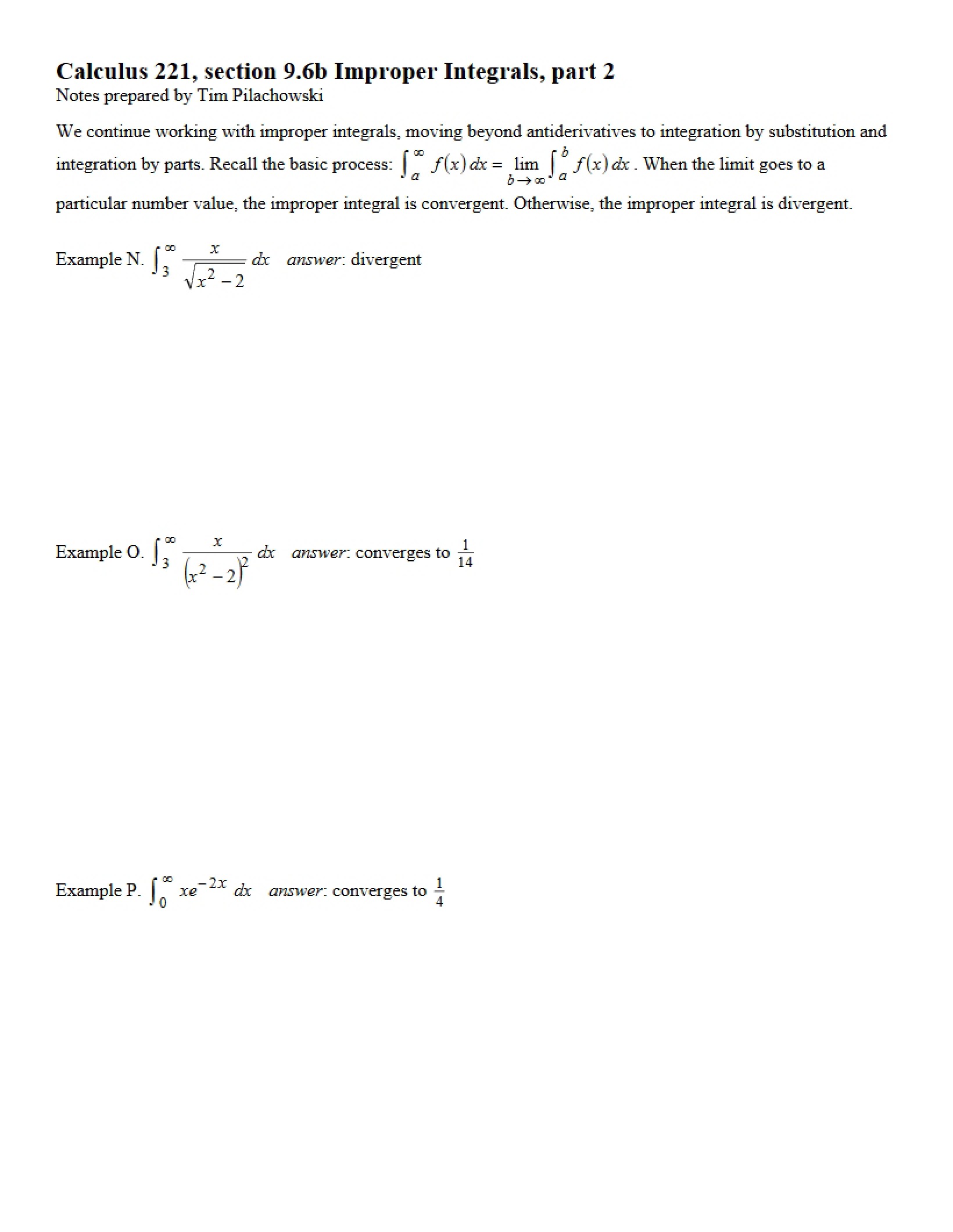 Improper Integration
