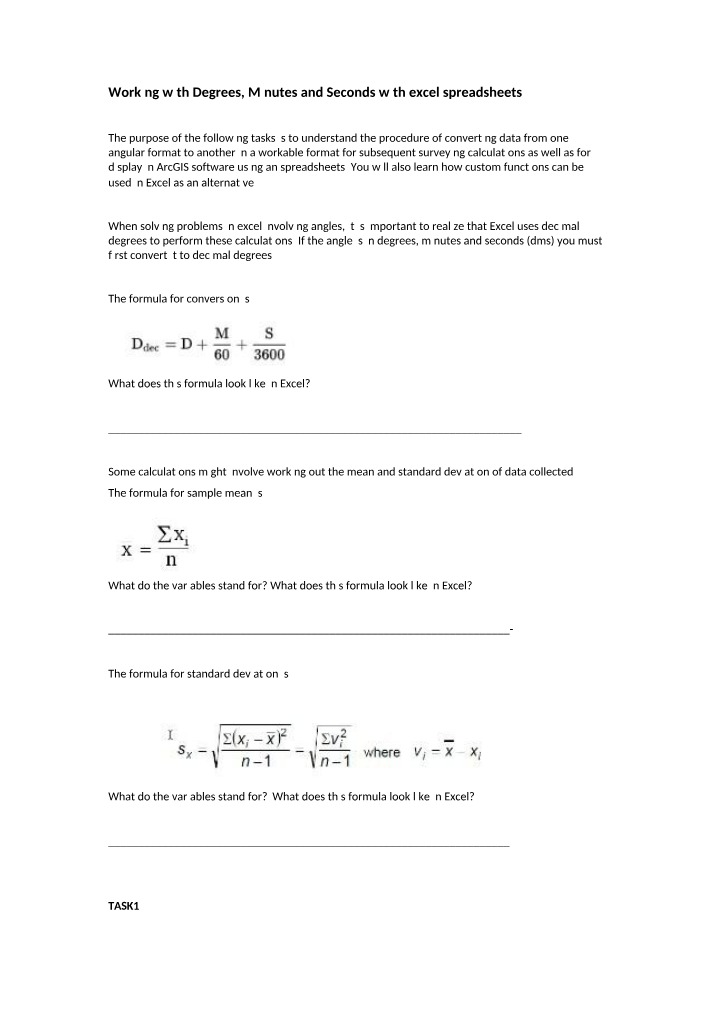 Degrees, Minutes, and Seconds to Decimal Degrees Conversion