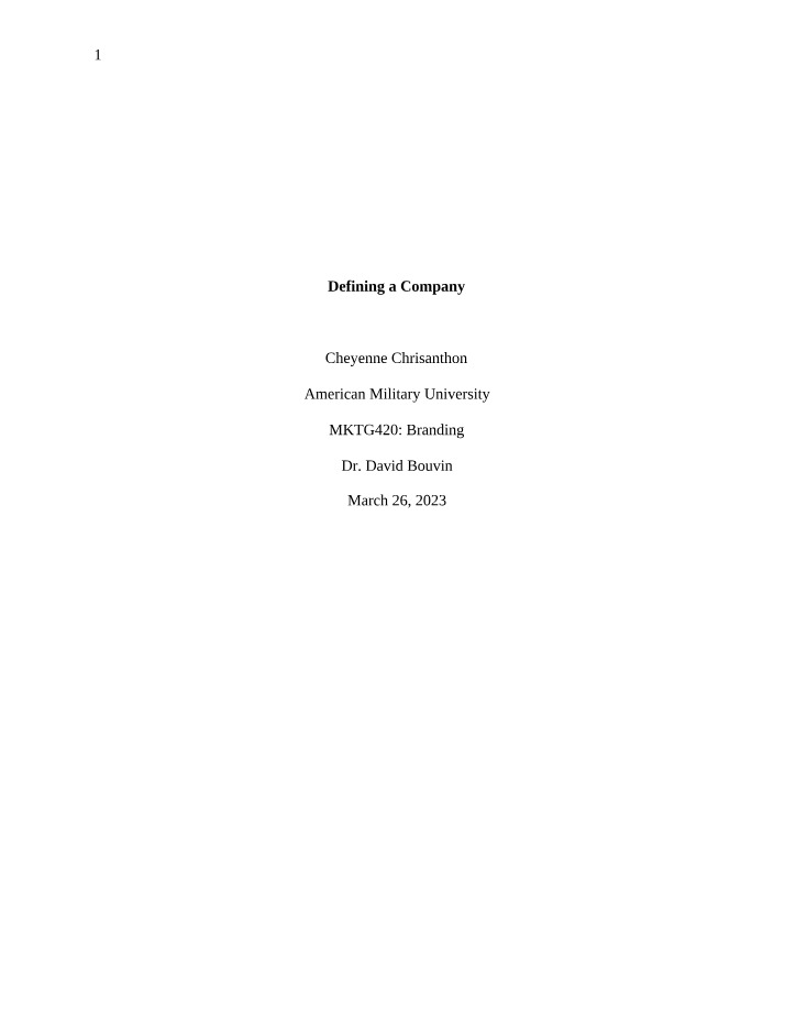 Company Defining