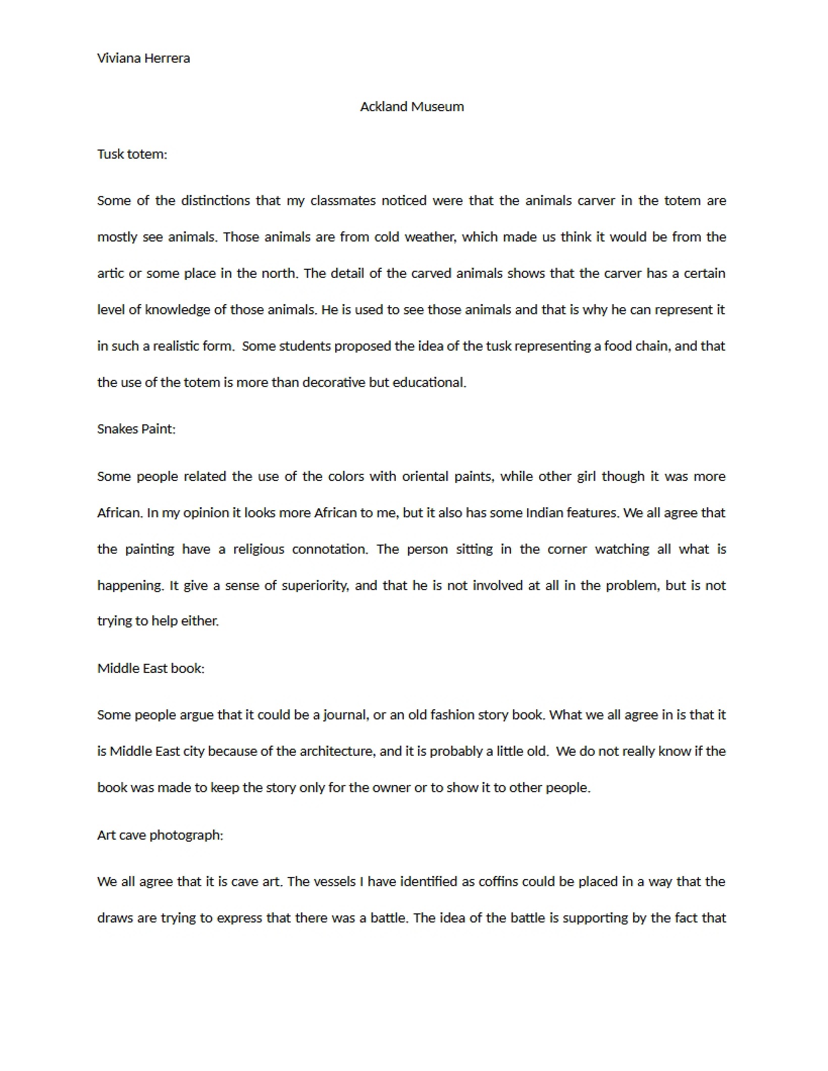Ackland Museum Notes
