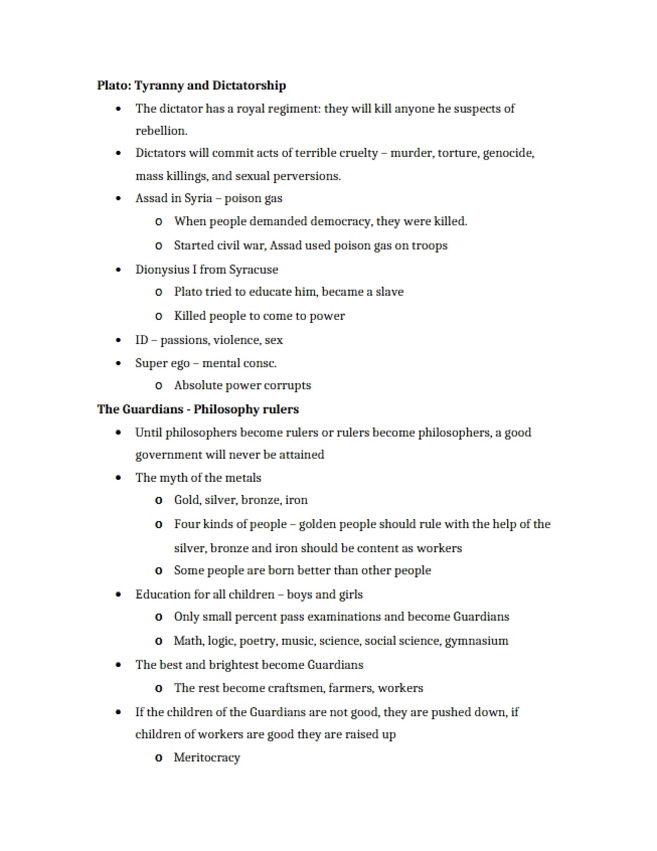 Dictatorship and Tyranny Plato