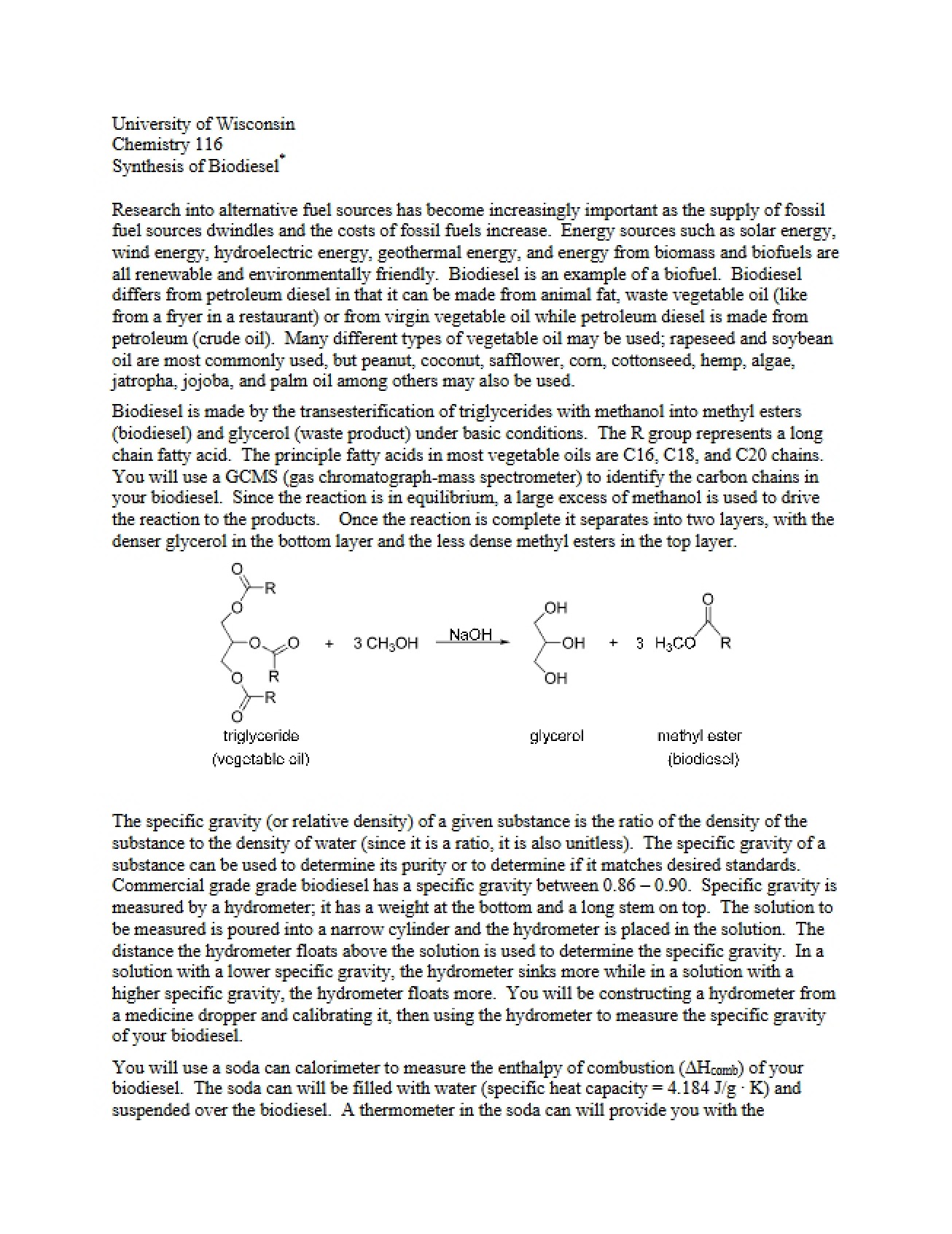 Biodiesel Production