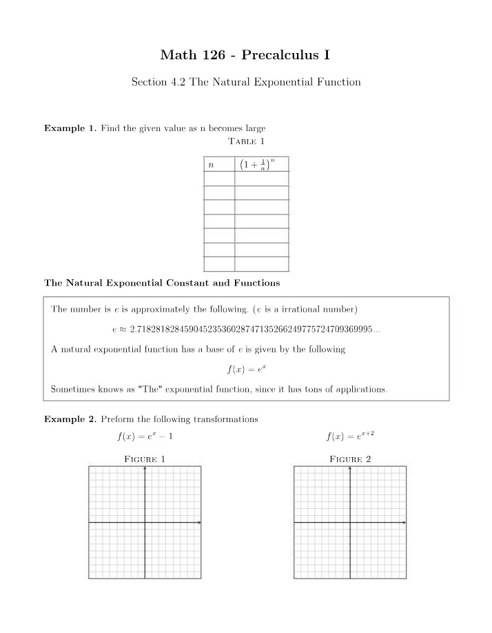 Lecture Notes 4 - Math 126