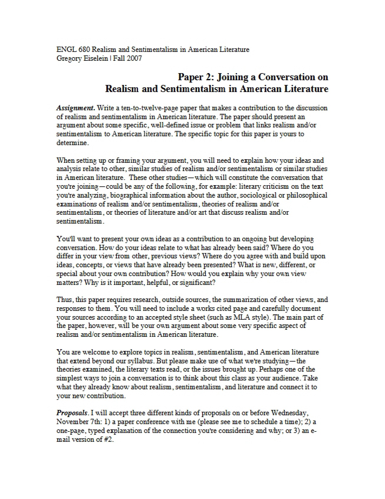 Analysis of Sentimentalism and Realism in American Literature