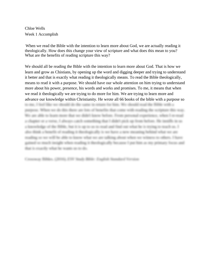 Benefits of Theologically Reading the Bible