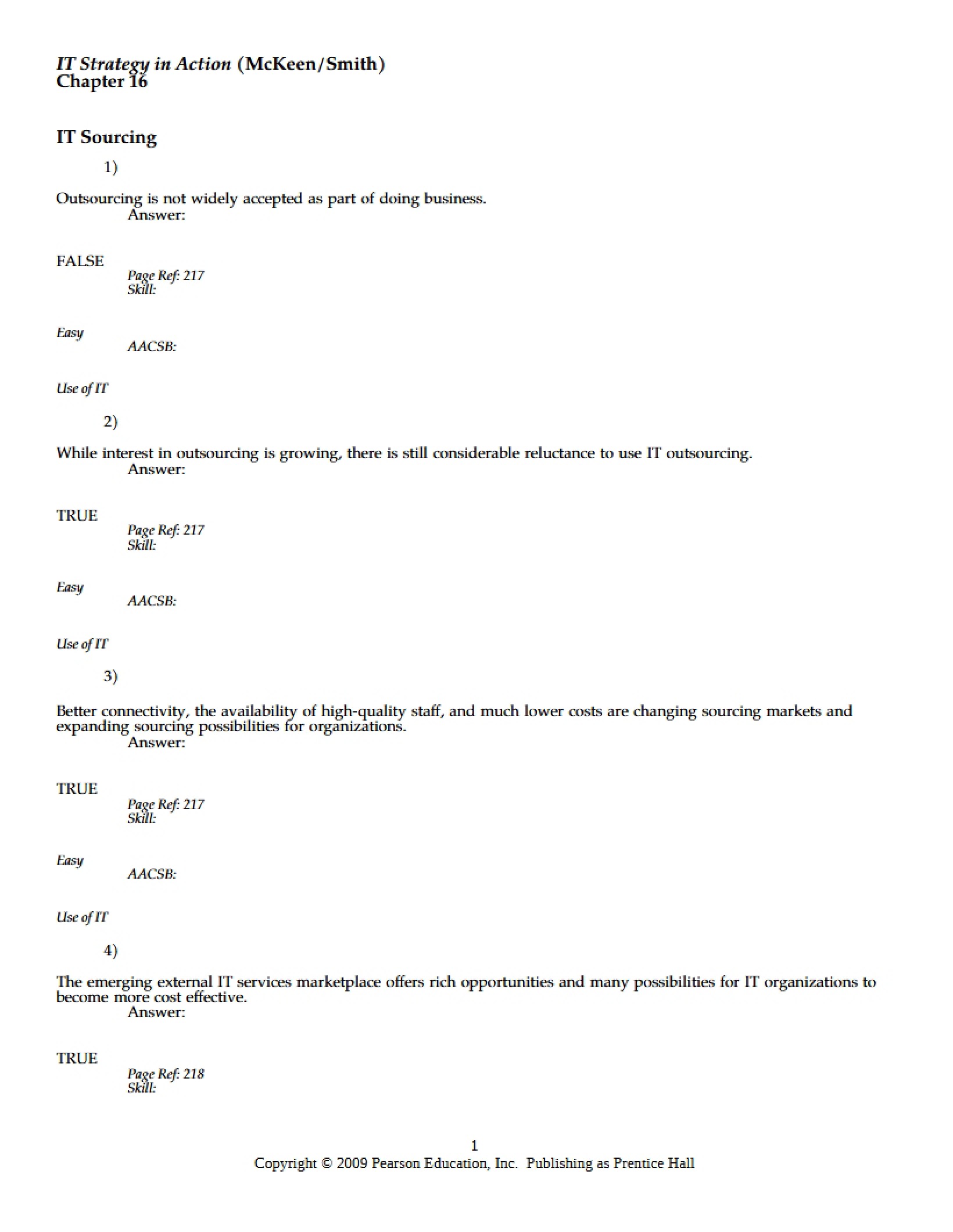 IT Sourcing Chapter 16