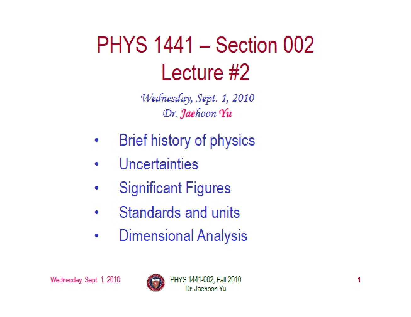 Physics A Brief History