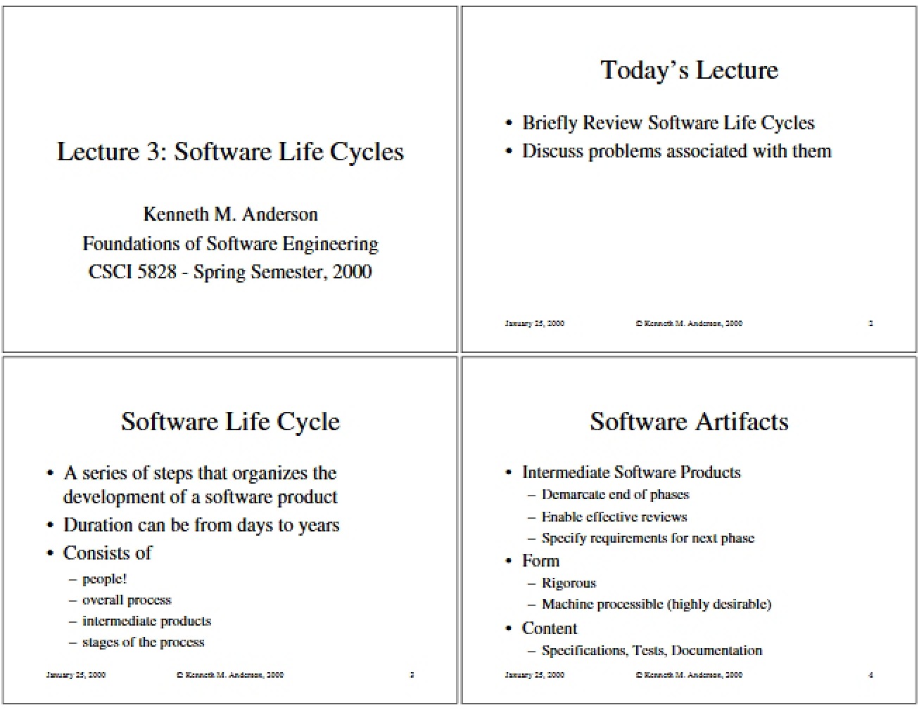 Study of Software Life Cycles