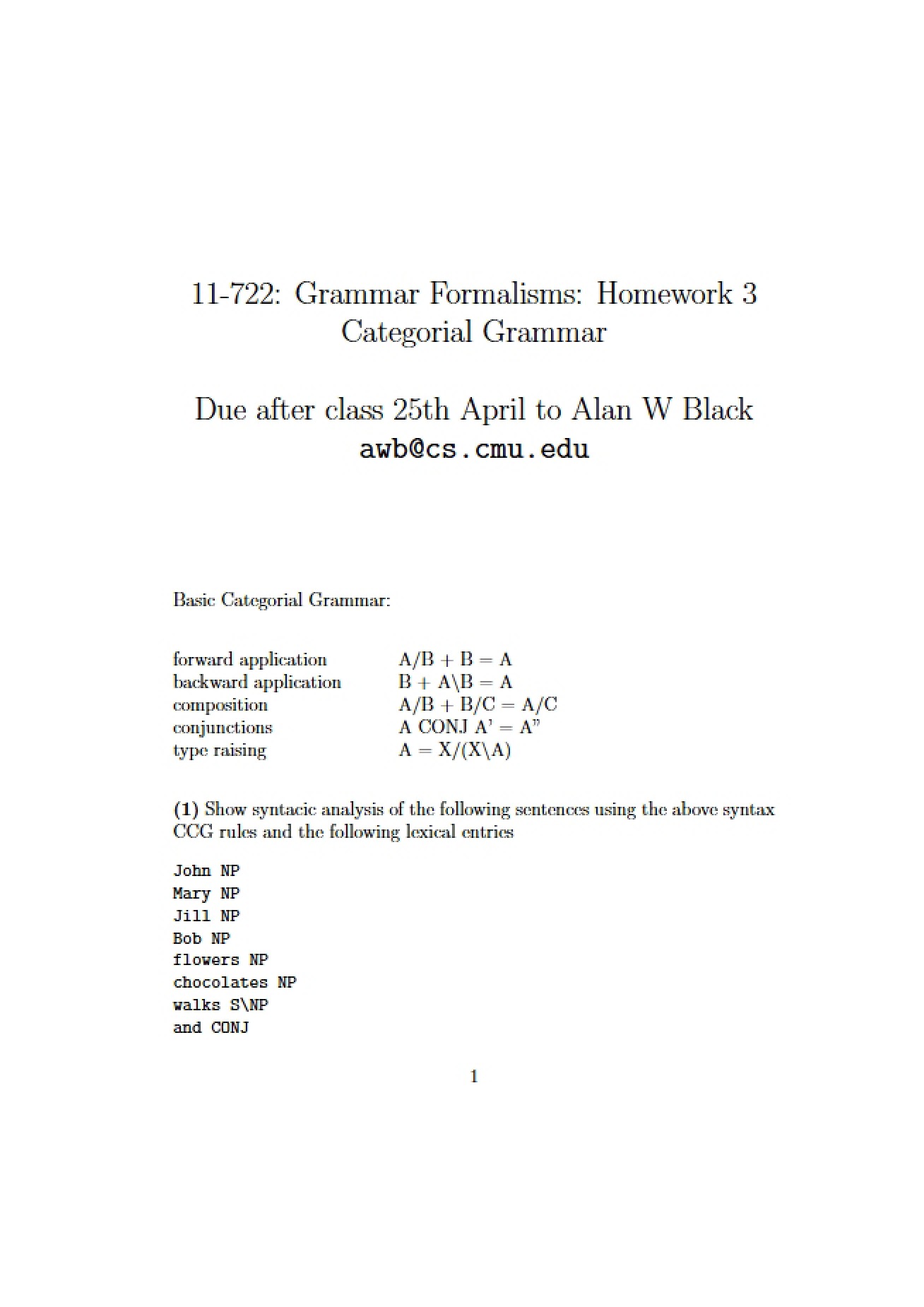 2009 CG Homework