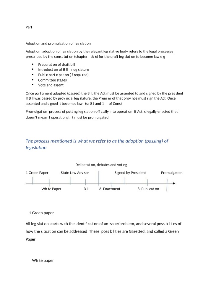 Guide to Adoption and Promulgation of Legislation