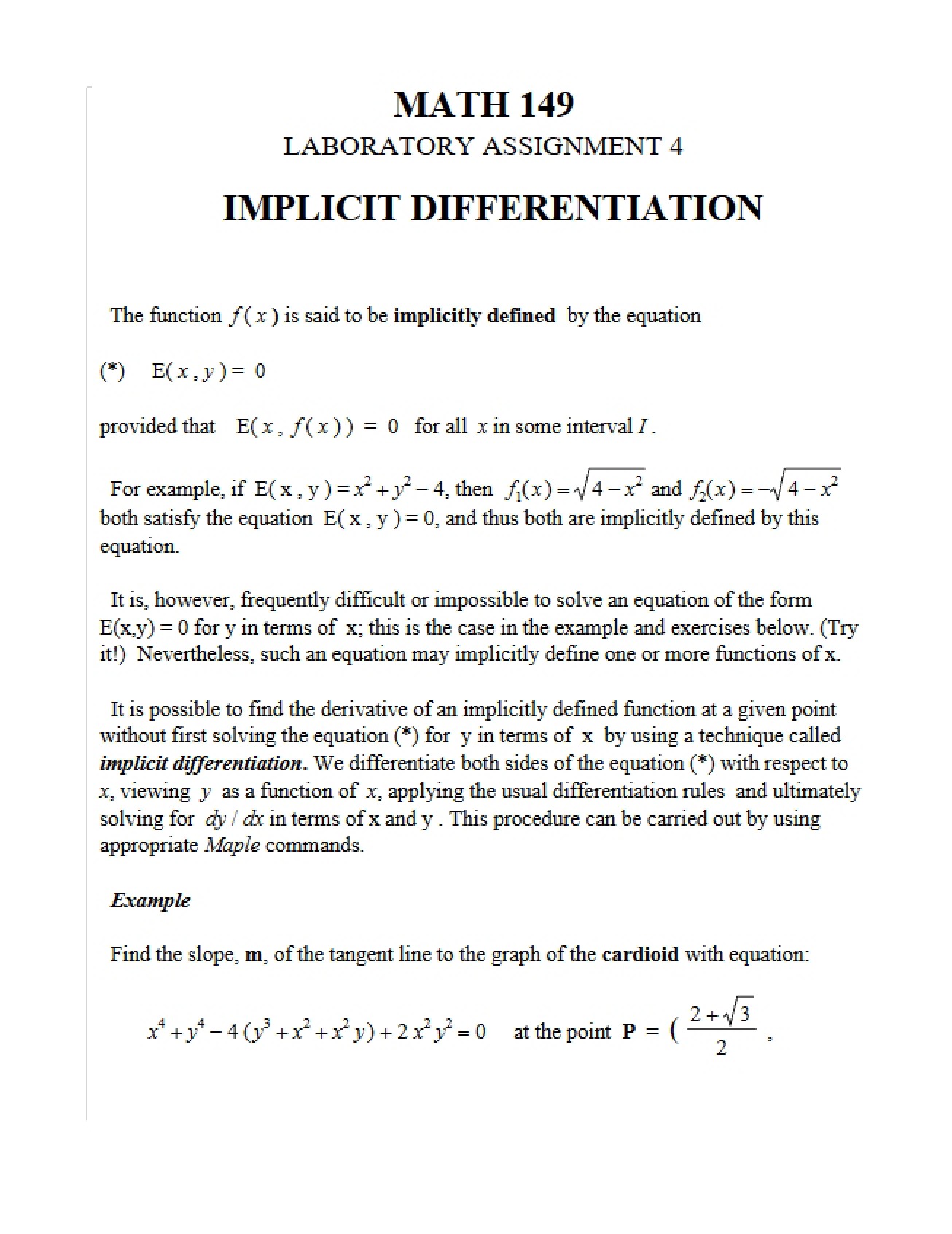 Differentiation of Implicit Functions
