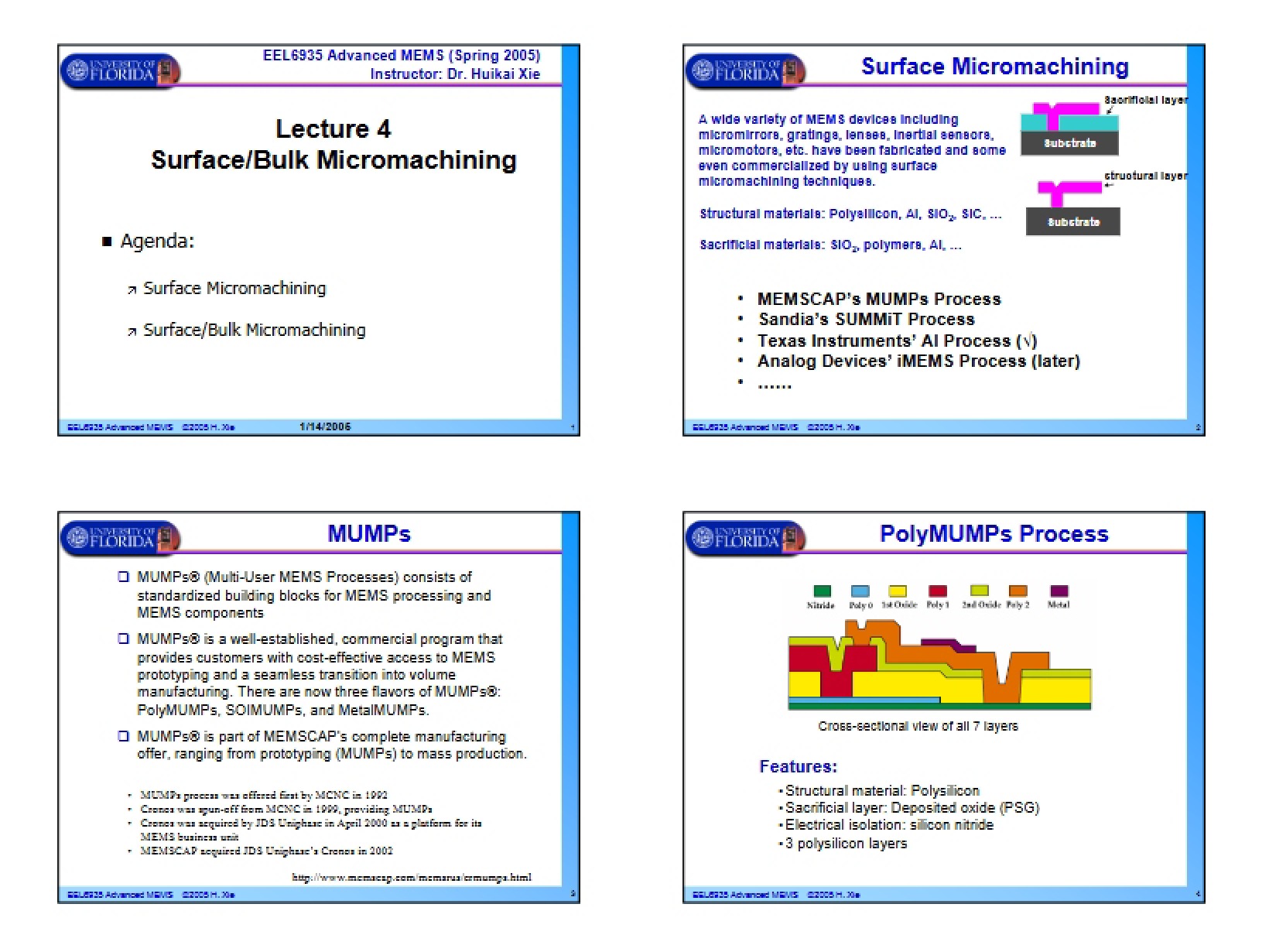 Micromachining of Surface Bulk