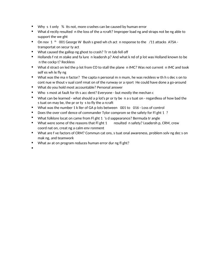 Aviation Safety Practice Questions
