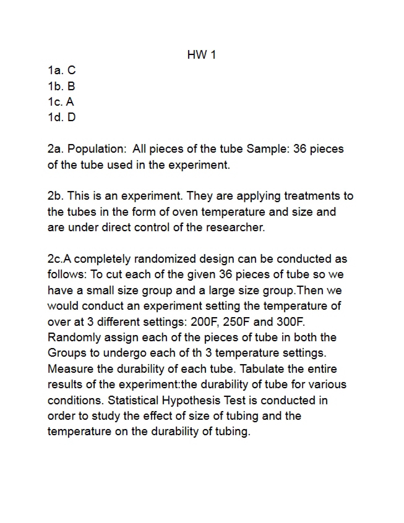 First Homework