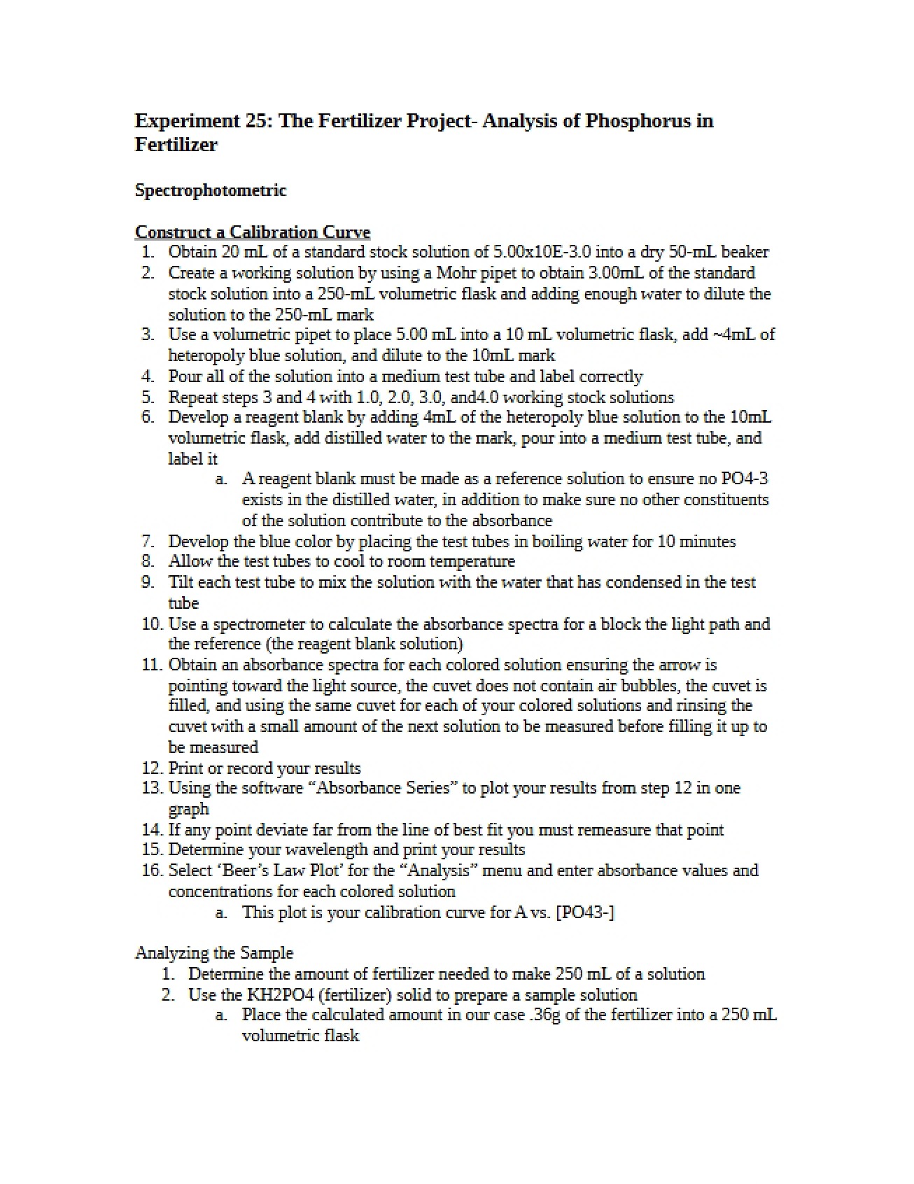 Guide to Experimental Protocol