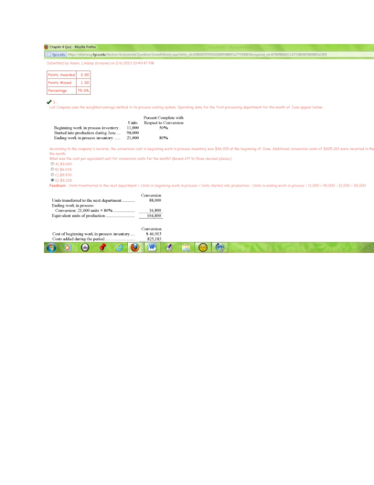 Quiz Four