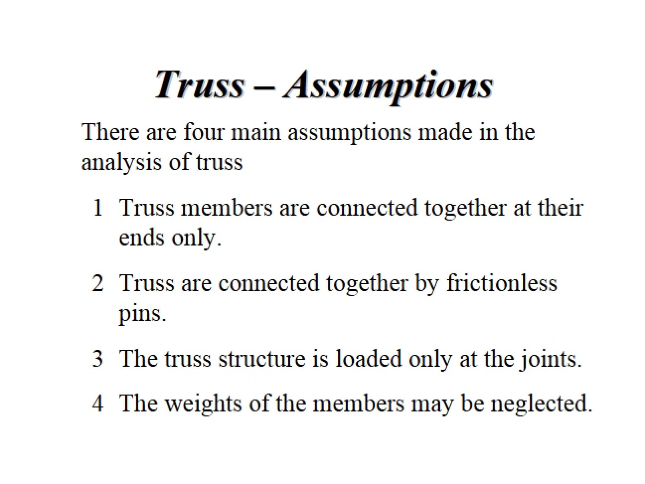 Analysis of Trusses