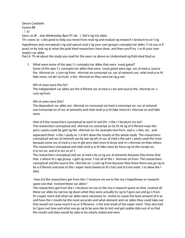 Exercise 3 for Communication