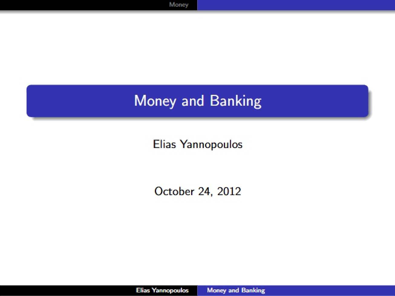 Handout (October 24, 2012)