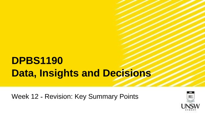DPBS1190 Notes for Week 12