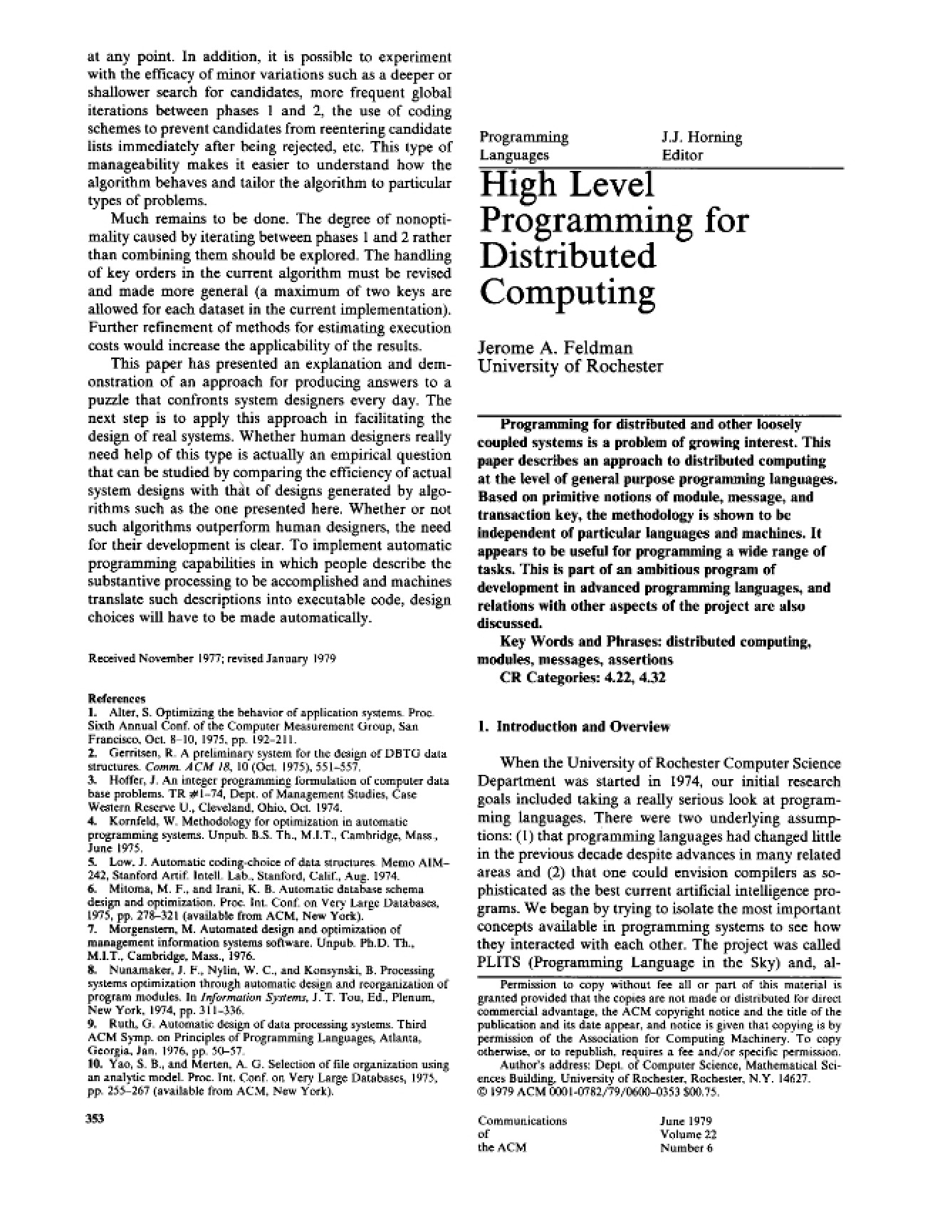 Distributed Computing High-Level Programming
