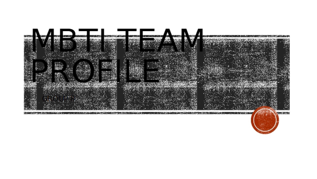 Profile of Team (MBTI)