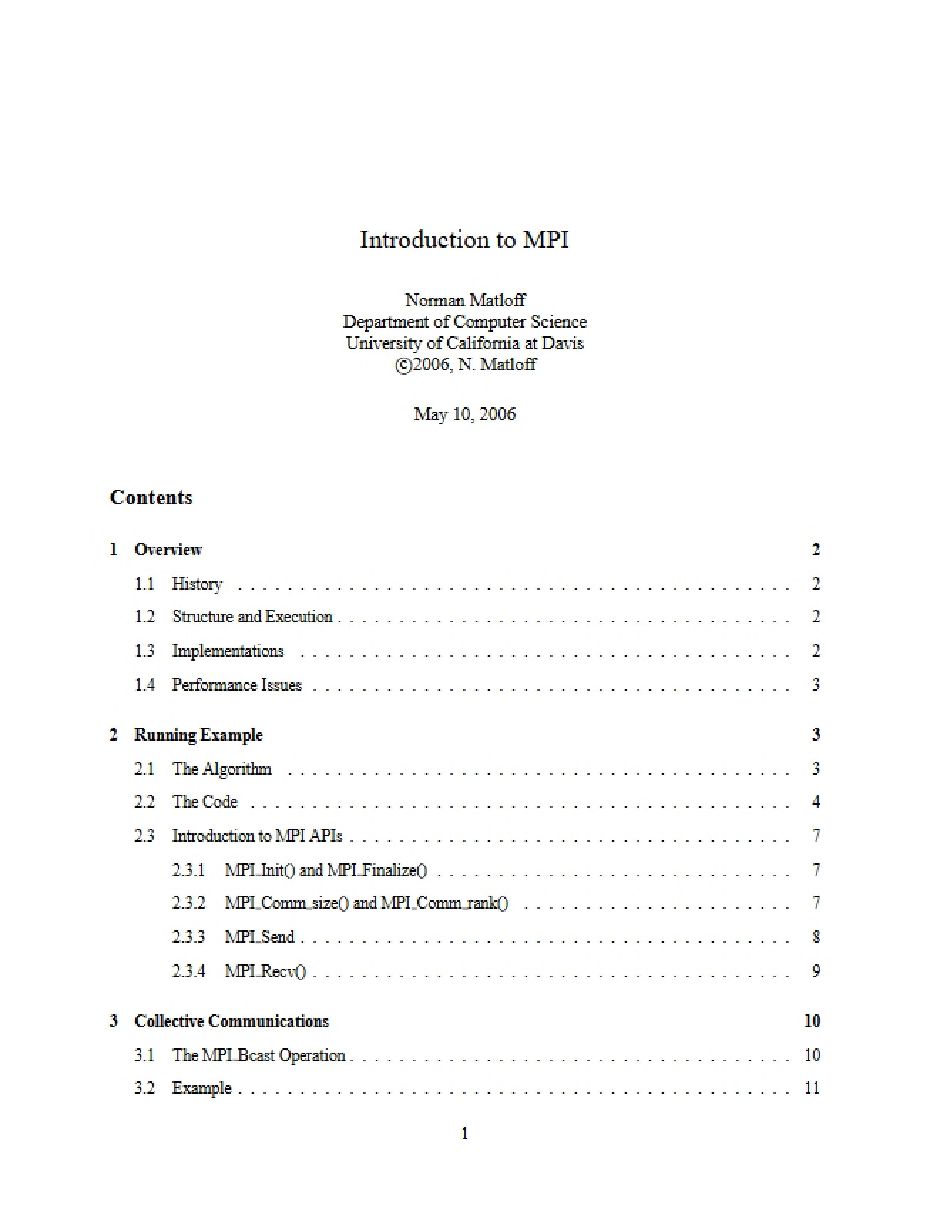 MPI Introduction