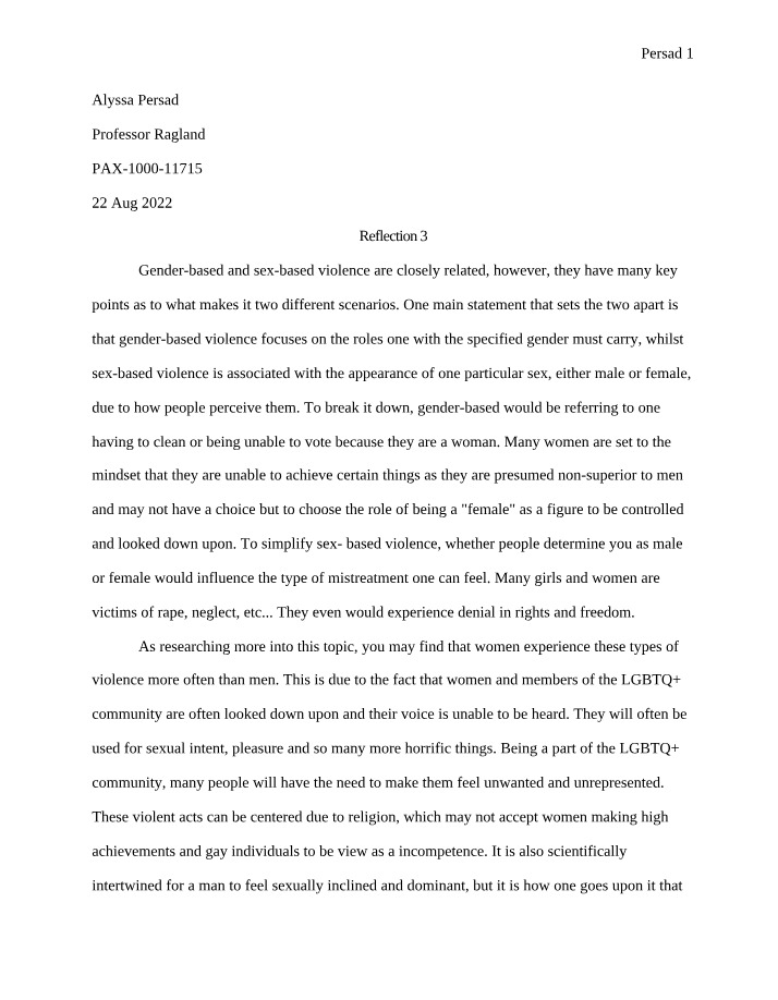 Biology Reflection 3