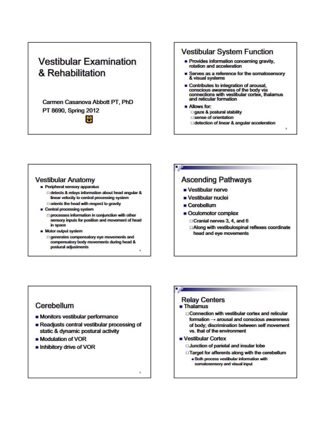 Course Syllabus - MU PT 8690