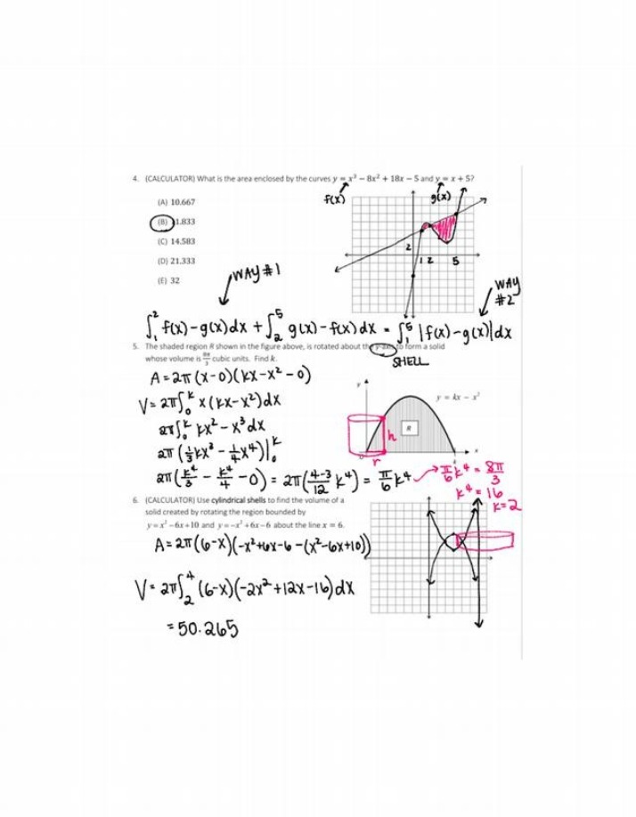 Area and Volume of Revolution - Calculus Problems