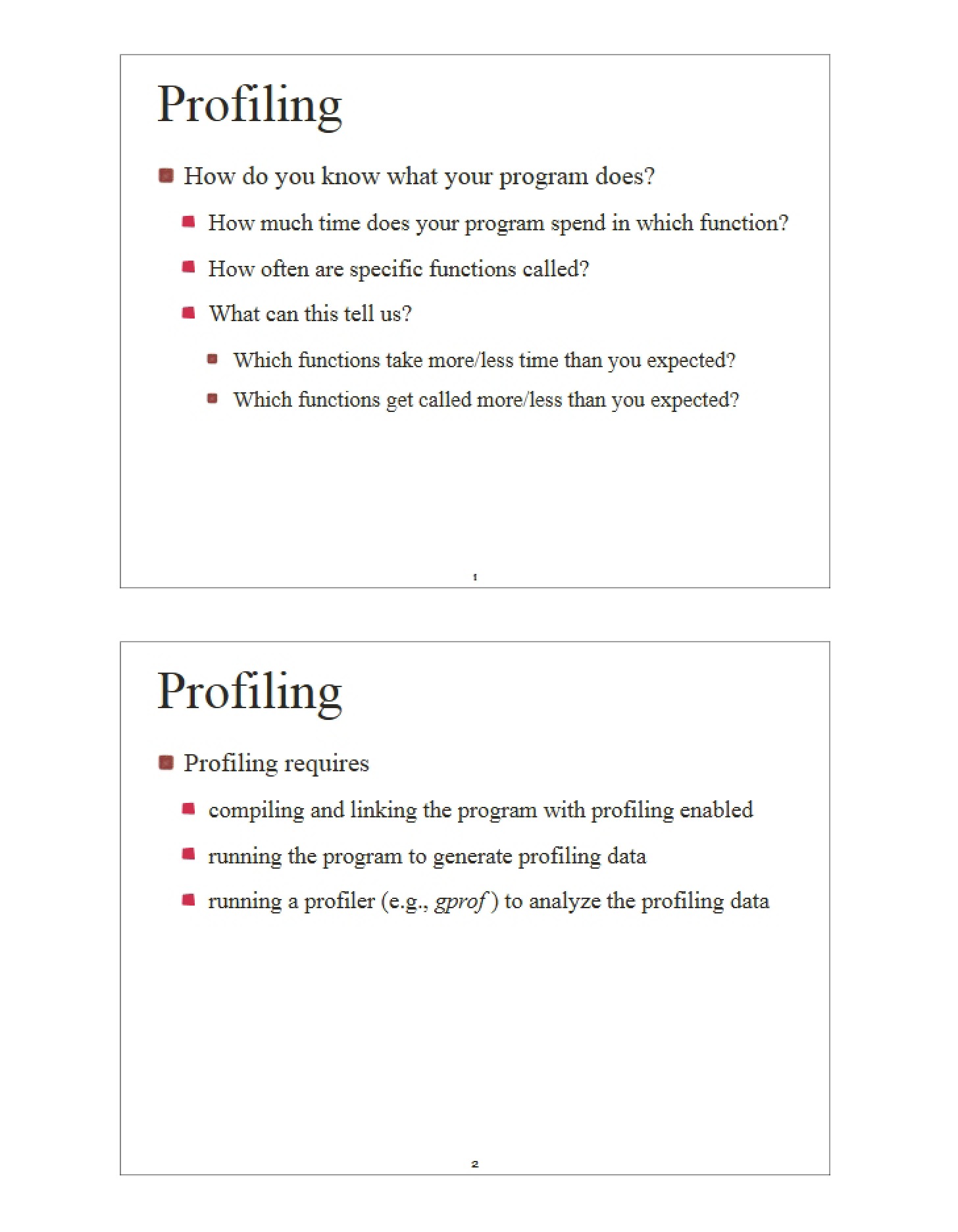 System Code Profiling